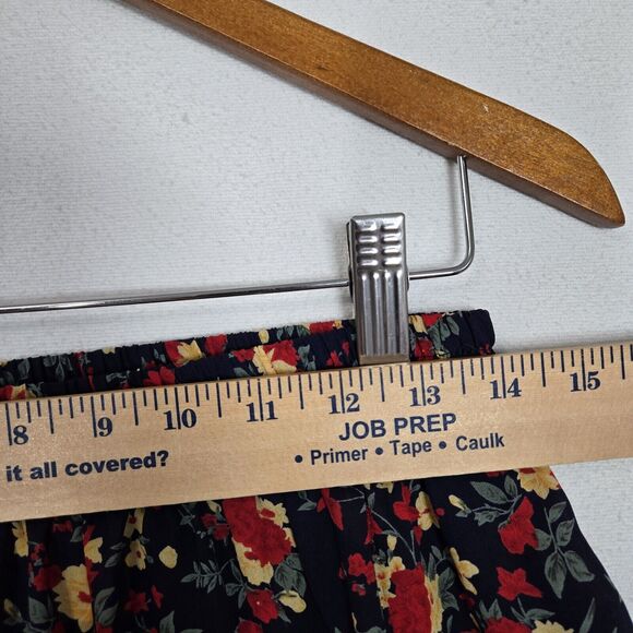 Vtg Campagnie Internationale Express Mini Full Skirt Sz M Floral Sheer Tiered - Picture 8 of 11